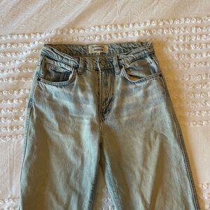 Reformation Light Blue High-Rise Straight Jeans